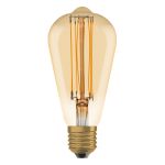 Ledvance Vintage 1906 LED E27 Edison Gold 5.8W 470lm - 822 Extra Warmweiß | Dimmbar - Ersatz Für 40W