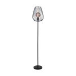 Eglo Stehlampe Newtown Stahl Schwarz | IP20 - Geeignet für 1x E27 