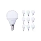 Mehrfachpackung 10x Noxion Lucent Lustre LED E14 Kugel Matt 2.5W 250lm - 827 Extra Warmweiß | Ersatz für 25W